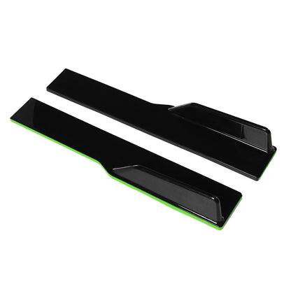 For Dodge Challenger SRT R/T Scat Pack 86.6 Inch Side Skirt Extension Rocker Panel Green Line