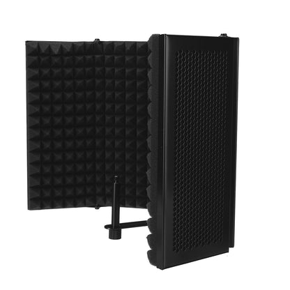 5 Panel Foldable Studio Microphone Isolation Shield Recording Sound Absorber Foam Panel Support Bracket