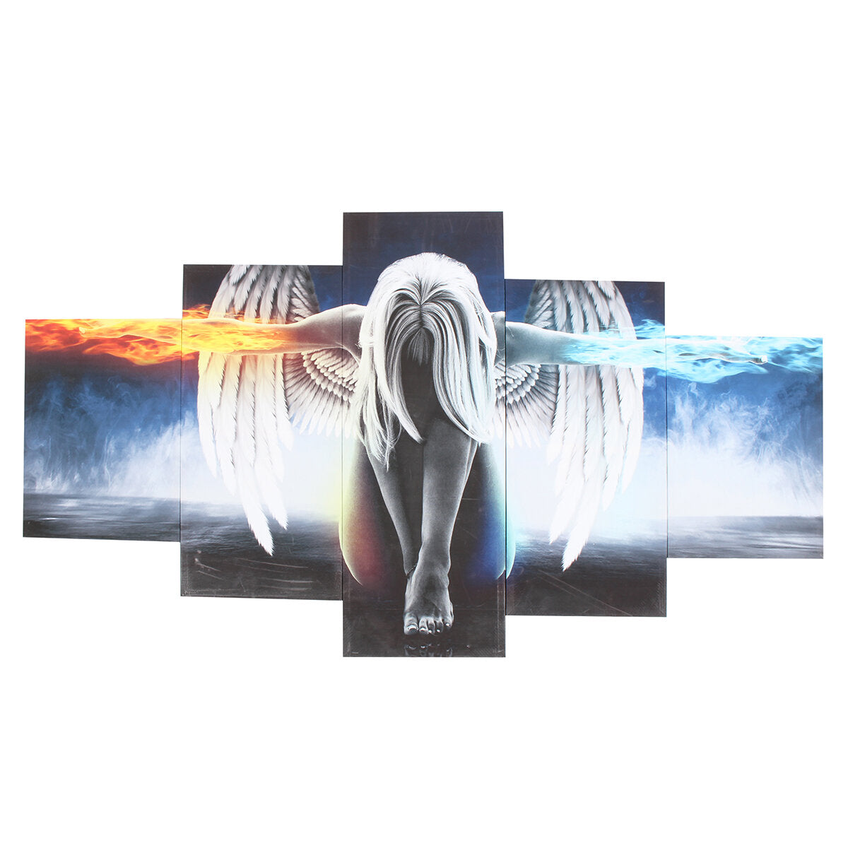 5PCS Angel Canvas Print Painting Modern Art Wall Picture Home Decor Decoration with Framed for Home Office