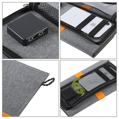 HAWEEL 5V 14W Waterproof Solar Charge Bag Folding Panel DIY Power Bank with Dual USB
