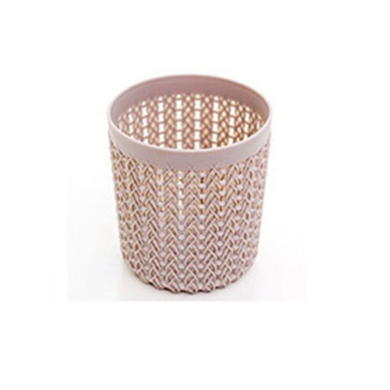 H678 Hollow Multi-Function Small Pen Holder Simple Desktop Storage Box Plastic Office Student Storage Tube