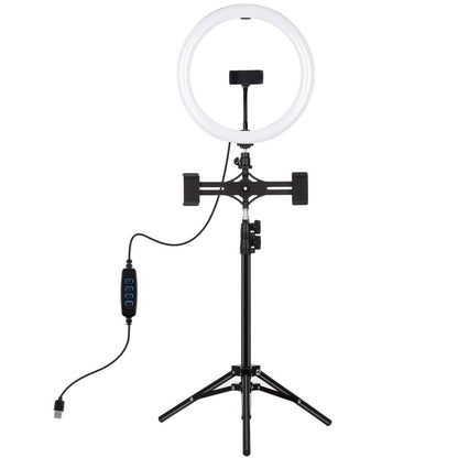 PULUZ PKT3064B 11.8 Inch Dimmable LED Video Ring Light with PU419 Tripod Stand for Youtube Tik Tok Live Streaming