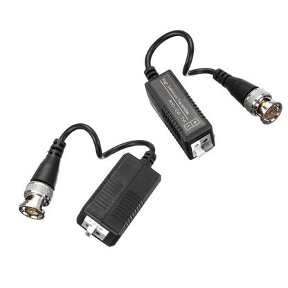 2Pcs Network Analog Coaxial AHD/CVI/TVI High Definition Analog Signal Twisted-pair Transmitter Passive Video Transmitter