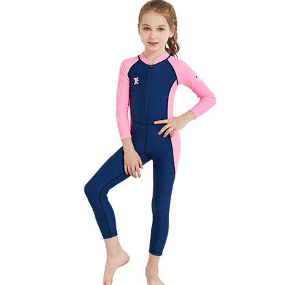 UPF50+ UV-Proof Children Full Body Wetsuits Kids Swimwears Diving Suits For Boys Girls Surfing Water Sports