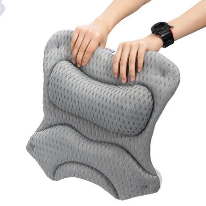 Essort Bath Pillow Spa Neck Back Support Bathtub Tub 3D Mesh Cushions Suction Cups