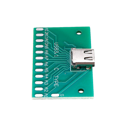 5pcs TYPE-C Female Test Board USB 3.1 with PCB 24P Female Connector Adapter For Measuring Current Conduction