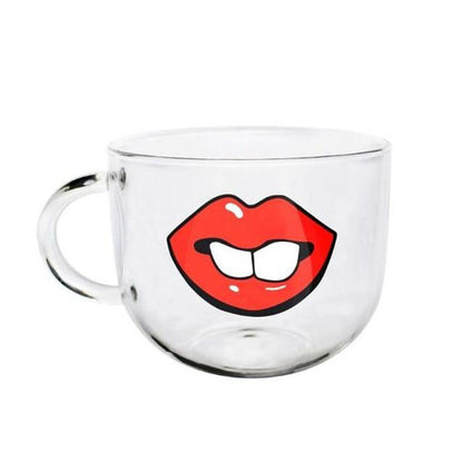 Handmade Cartoon Glass Cup High Temperature Resistant Transparent Water Mug Cat Pig Nose Pattern Glass Mug