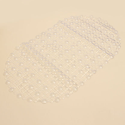 45x37cm PVC Anti Slip Floor Mat Bathroom Transparent Carpet With Strong Suction Cup