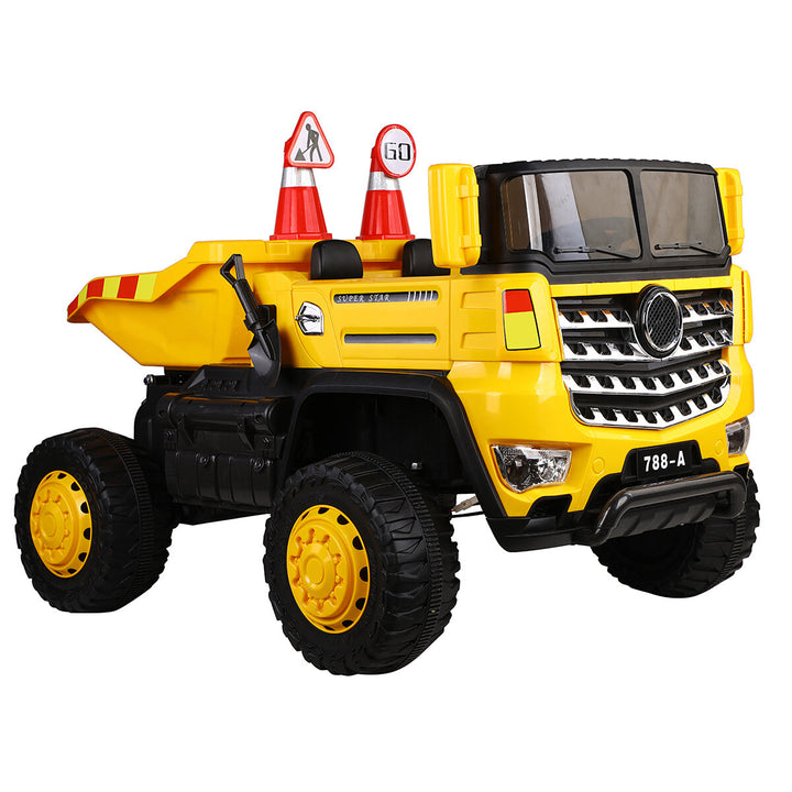 788-A 4WD 2 Seater Ride On for Kids Electric Car  390 Motor Plus 12.10 Battery Powered Four-wheel Drive Engineering Vehicle Ride On Toy Cars