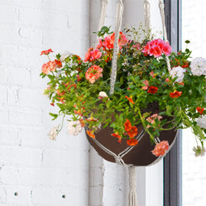 4Pcs Hand-woven Flower Pot Net Pocket Gardening Balcony Plant Lanyard  Holder