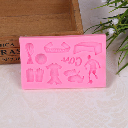 European Cup Football Silicone Fondant Soap 3D Cake Baking Mold Cupcake Jelly Candy Chocolate