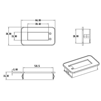 IPX7 Waterproof Battery Voltage Percentage Lead-acid Ternary Iron Lithium Battery Display Tester 7-100V