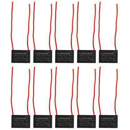 10pcs CBB61 450V 7uf Starting Capacitance AC Fan Capacitor CBB Motor Run Capacitor 450V 7F
