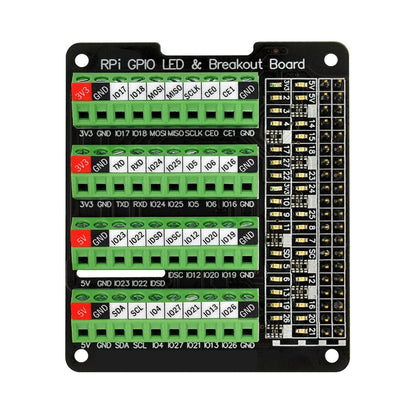 RPi GPIO Status LED and Terminal Block Burst Caps for Raspberry Pi A+ 3A+ B+ 2B 3B 3B+ 4B Terminal Blocks