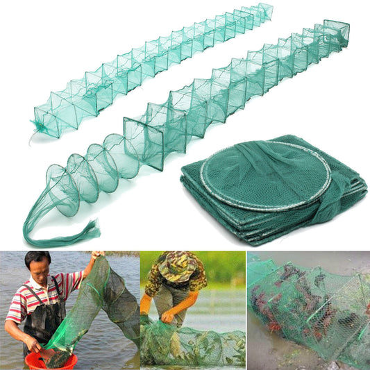 3.6M 5M Long Tube Nylon Mesh Crayfish Lobster Catcher Live Trap Fishing Net Eel Prawn Shrimp